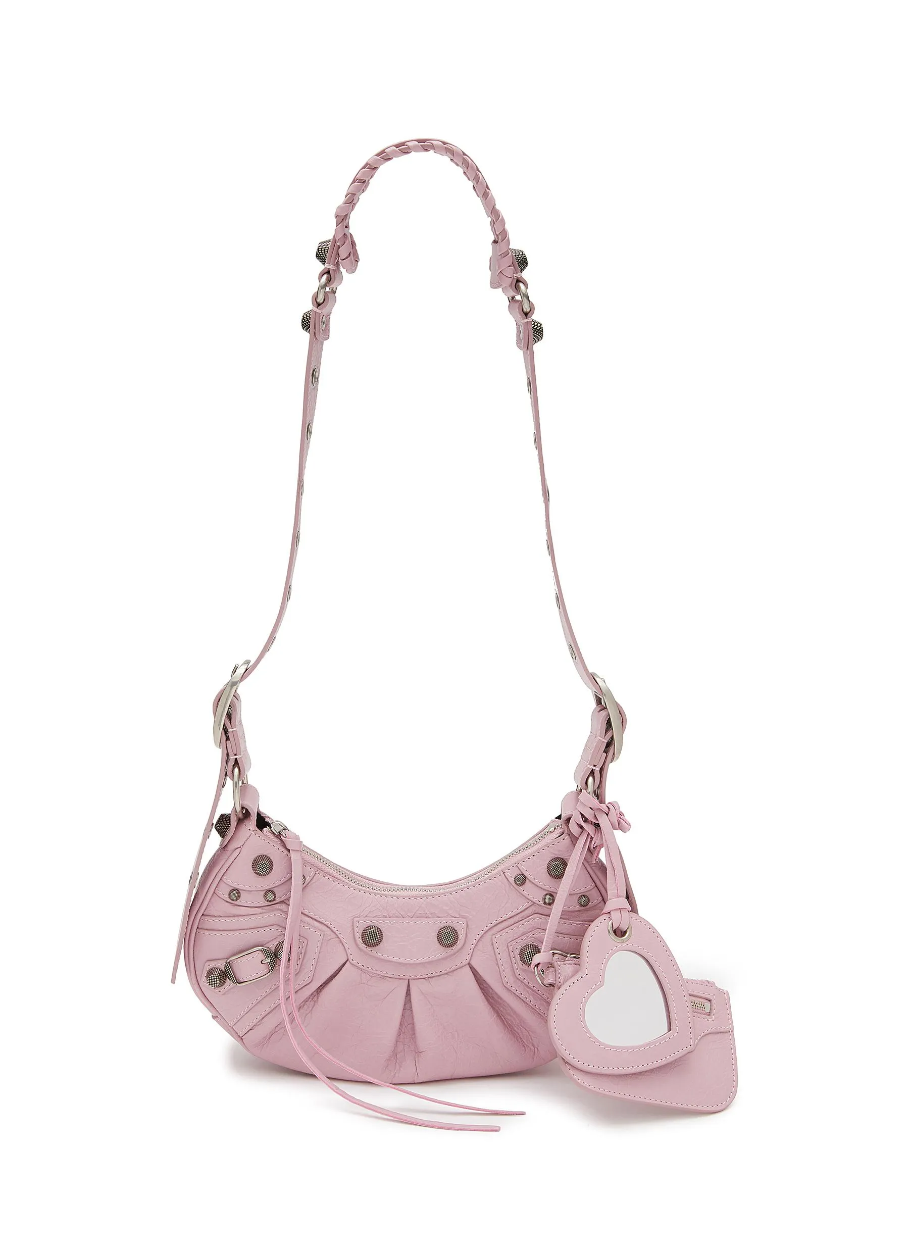 -----------BALENCIAGA  ---- ------------LIGHT PINK ----Le Cagole XS Leather Shoulder Bag --