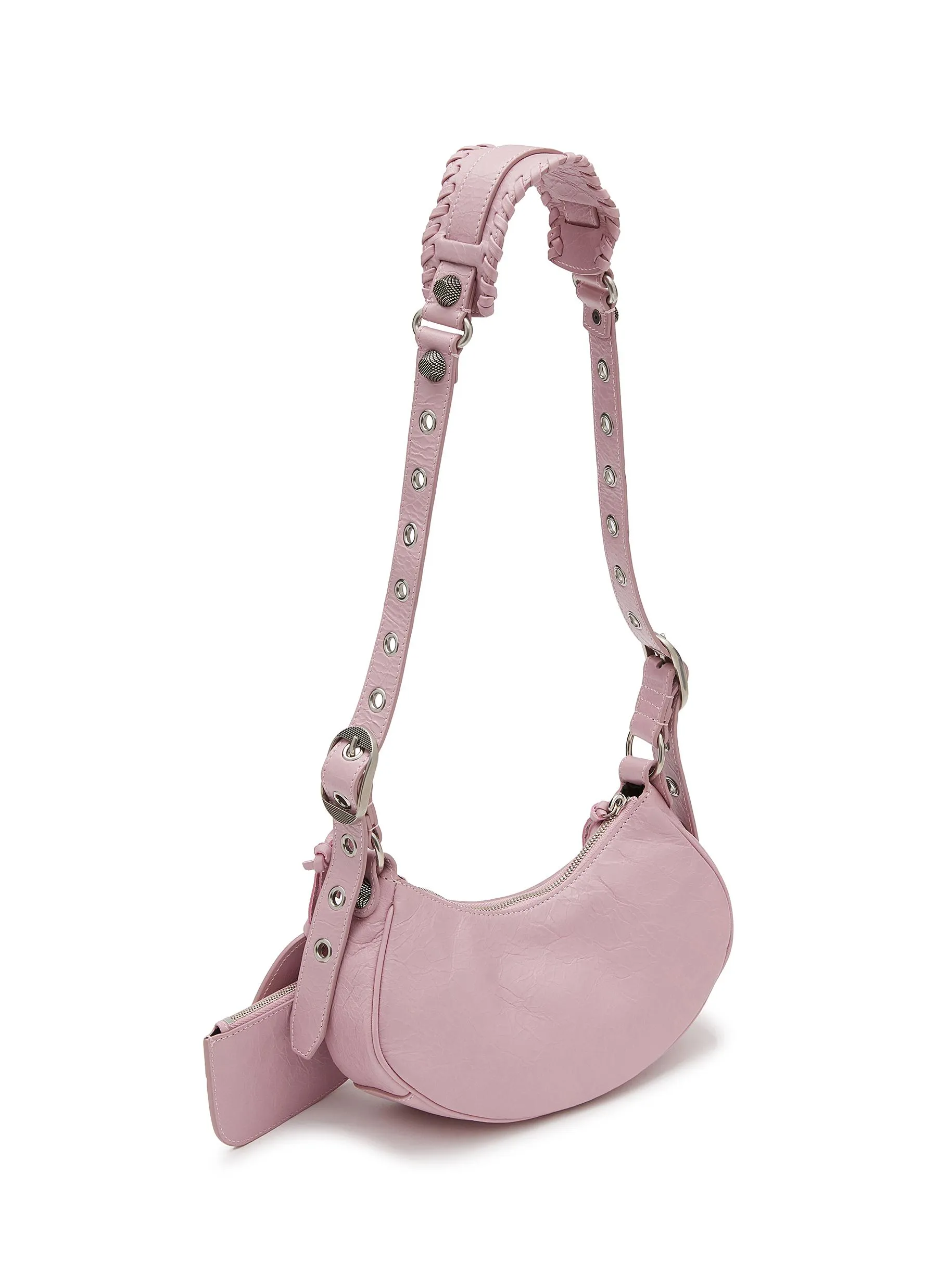 -----------BALENCIAGA  ---- ------------LIGHT PINK ----Le Cagole XS Leather Shoulder Bag --