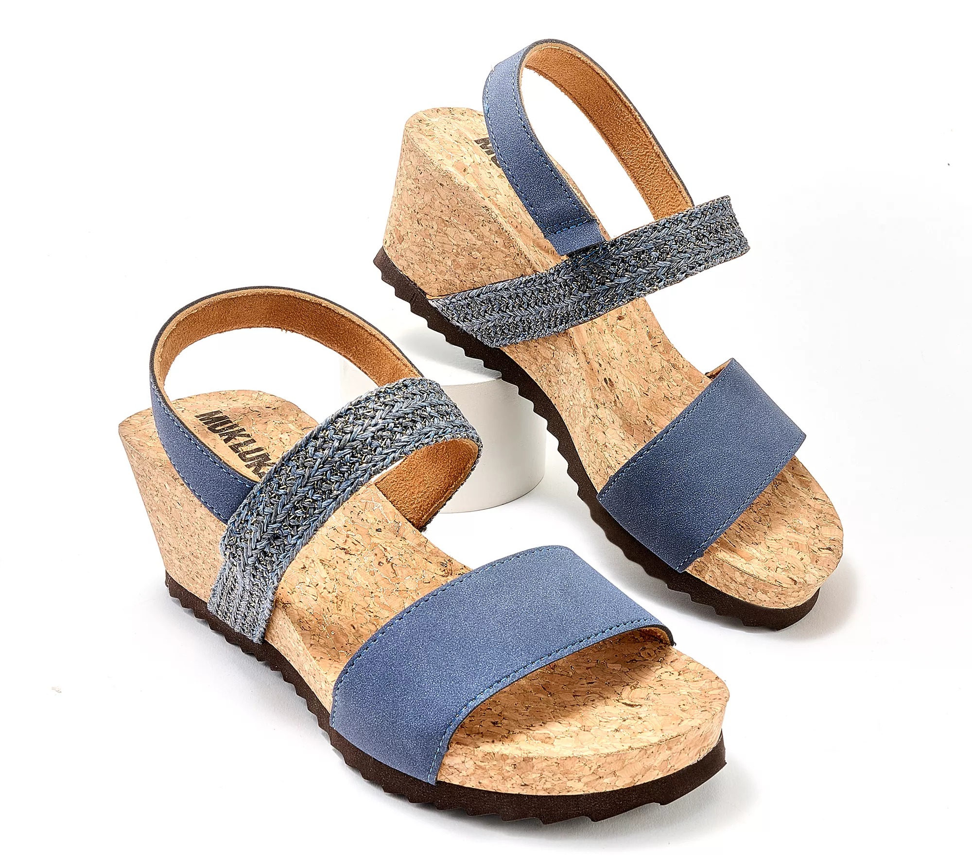 "As Is" Muk Luks Wedge Sandals - Wendy