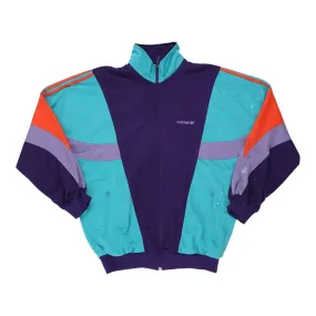 Adidas Track Jacket - Large Block Colour Polyester