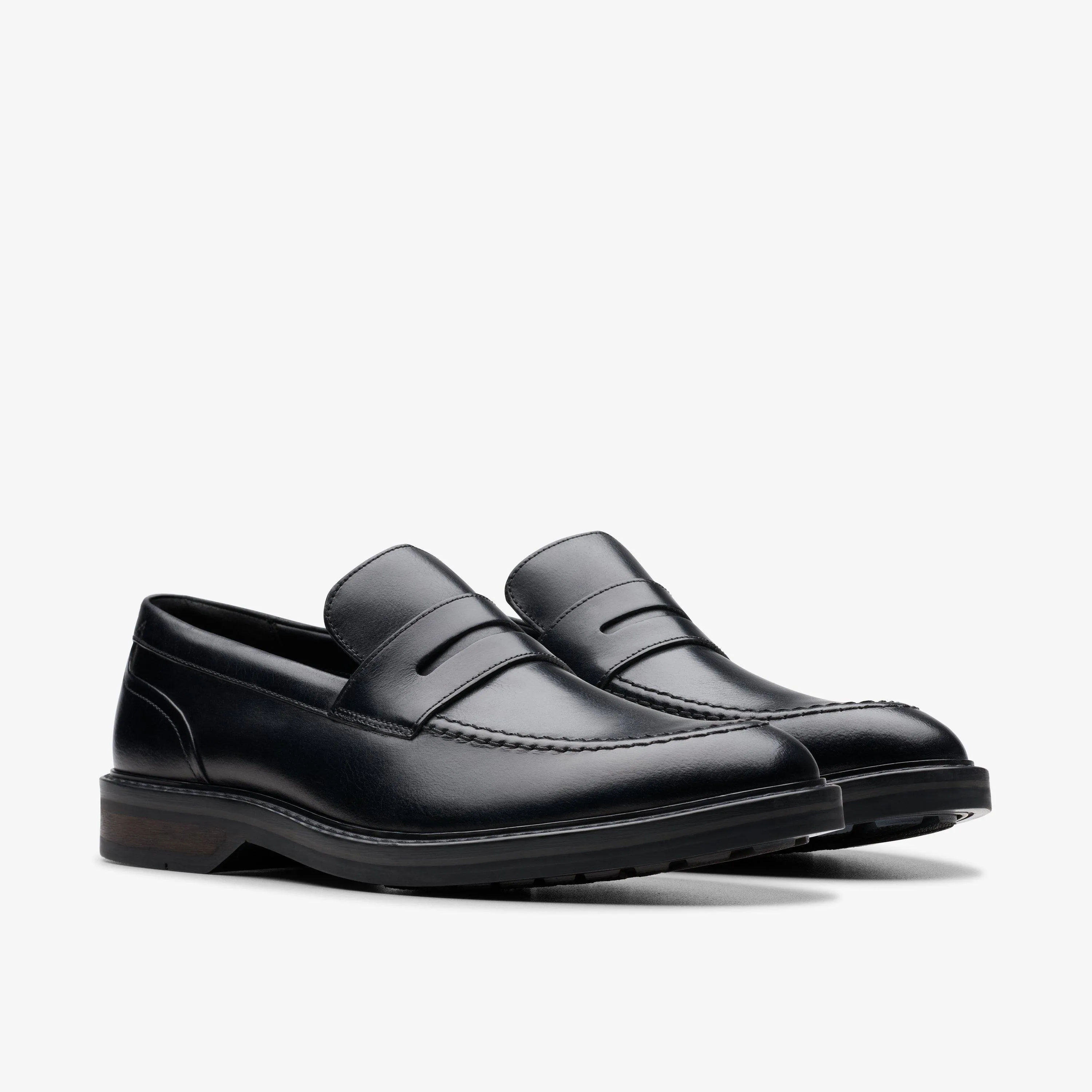 Aldwin Step Loafer Black Leather