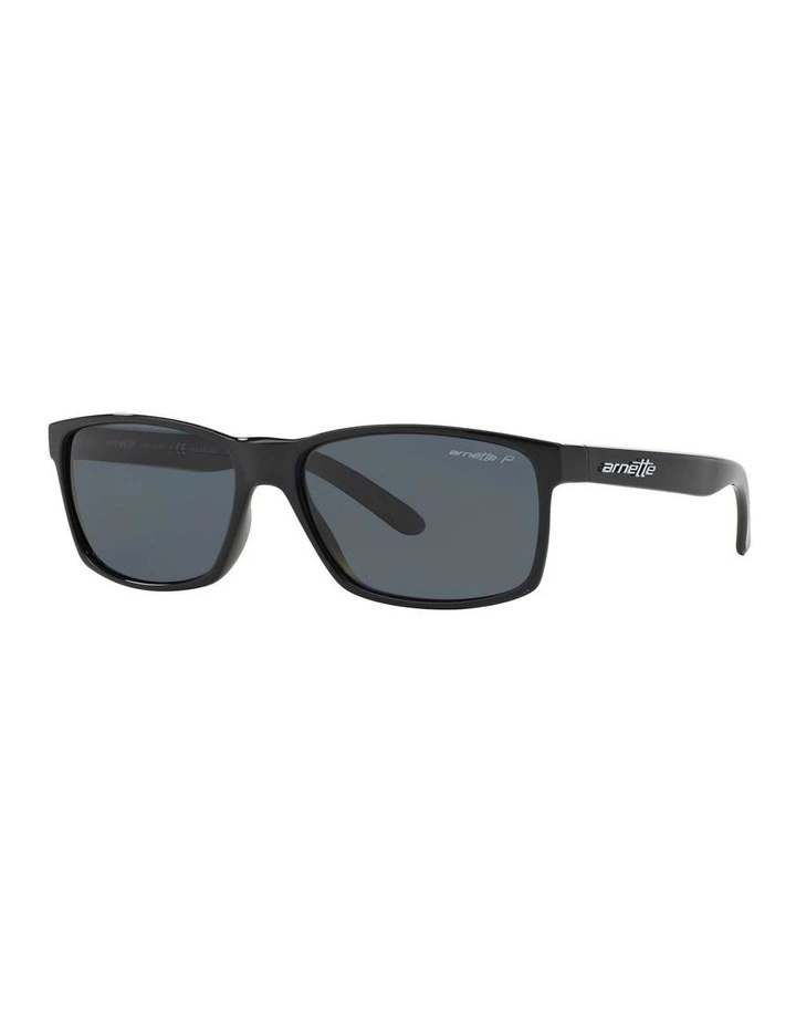 AN4185 Slickster Black Polarised Sunglasses