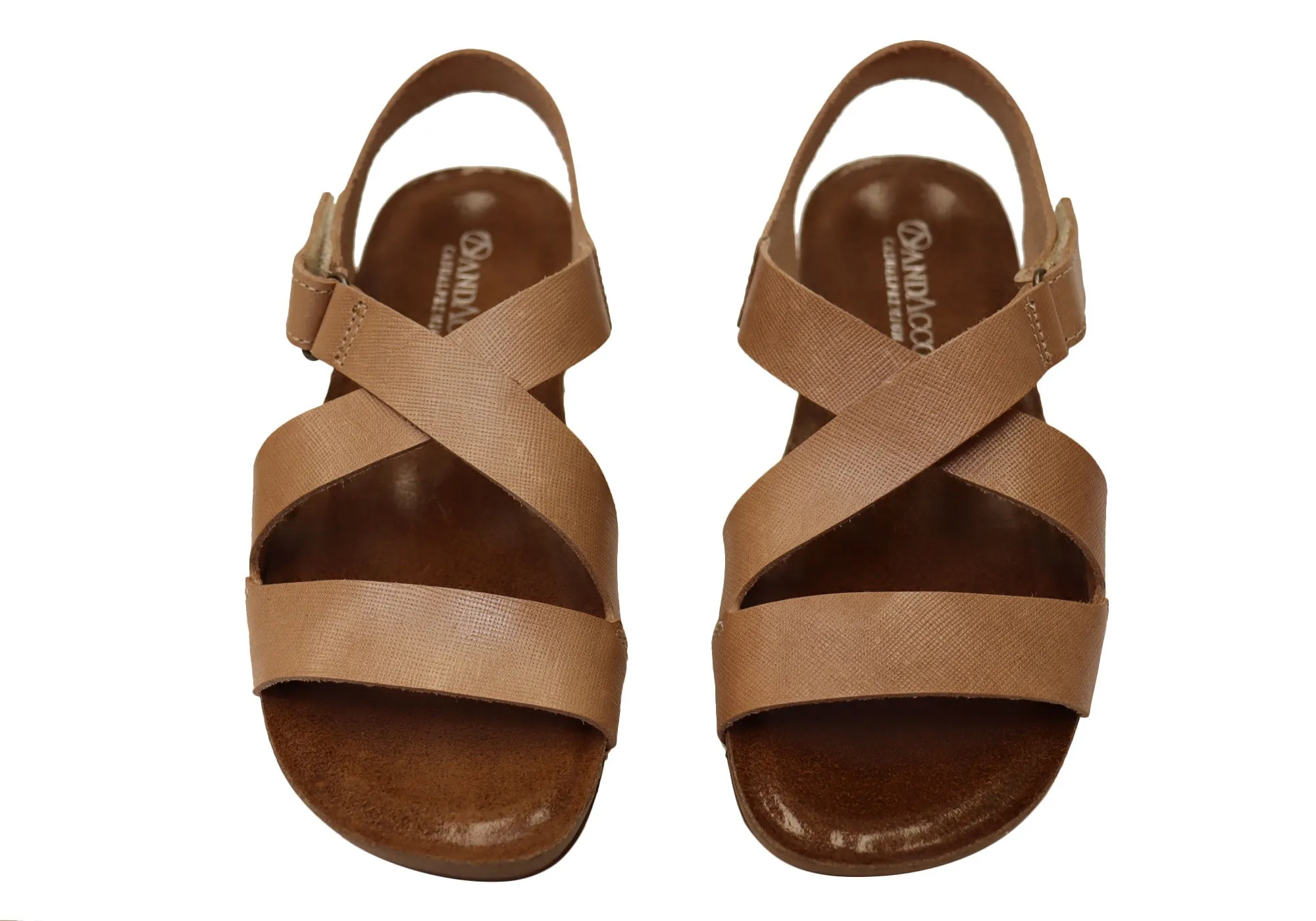 Andacco Vache Womens Comfortable Leather Sandals Made In Brazil