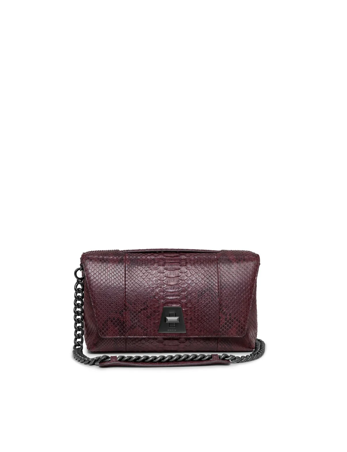 Anouk Day Bag in Python Leather with Adjustable Shoulder Strap