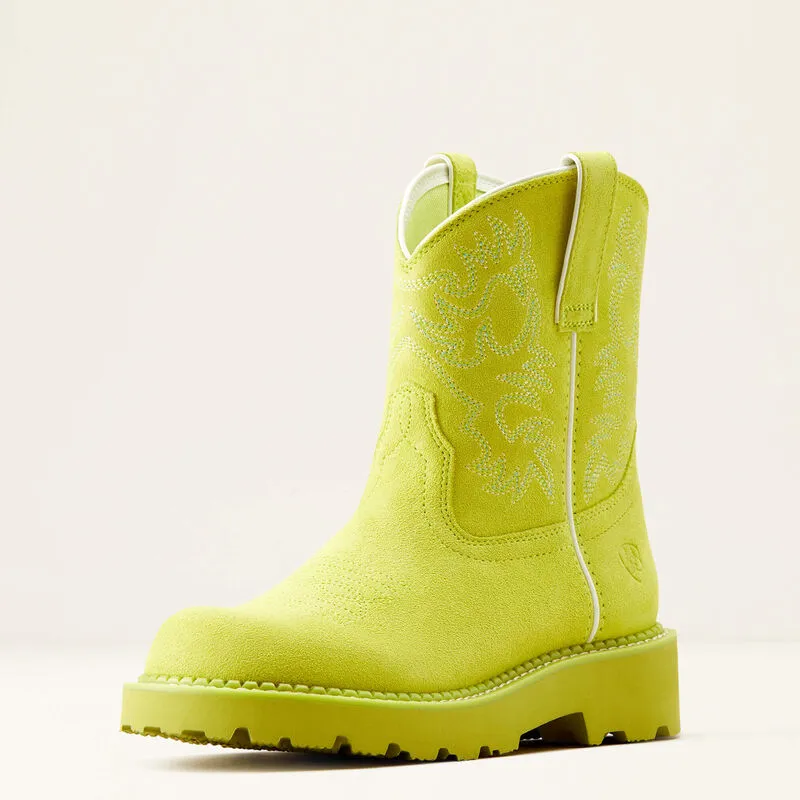 Ariat Women's Fatbaby Western Boot (Electric Lime)