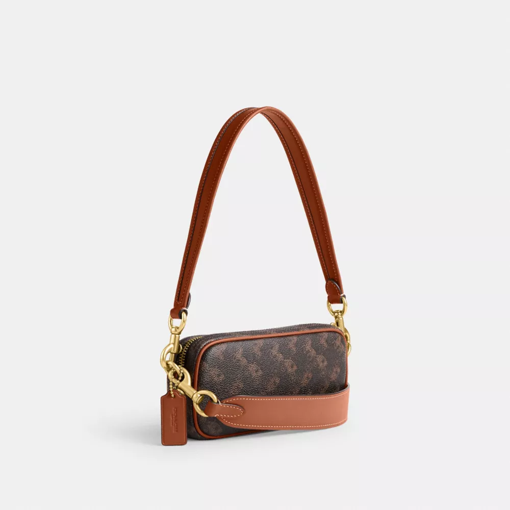 AVERY SHOULDER BAG WITH HORSE AND CARRIAGE PRINT