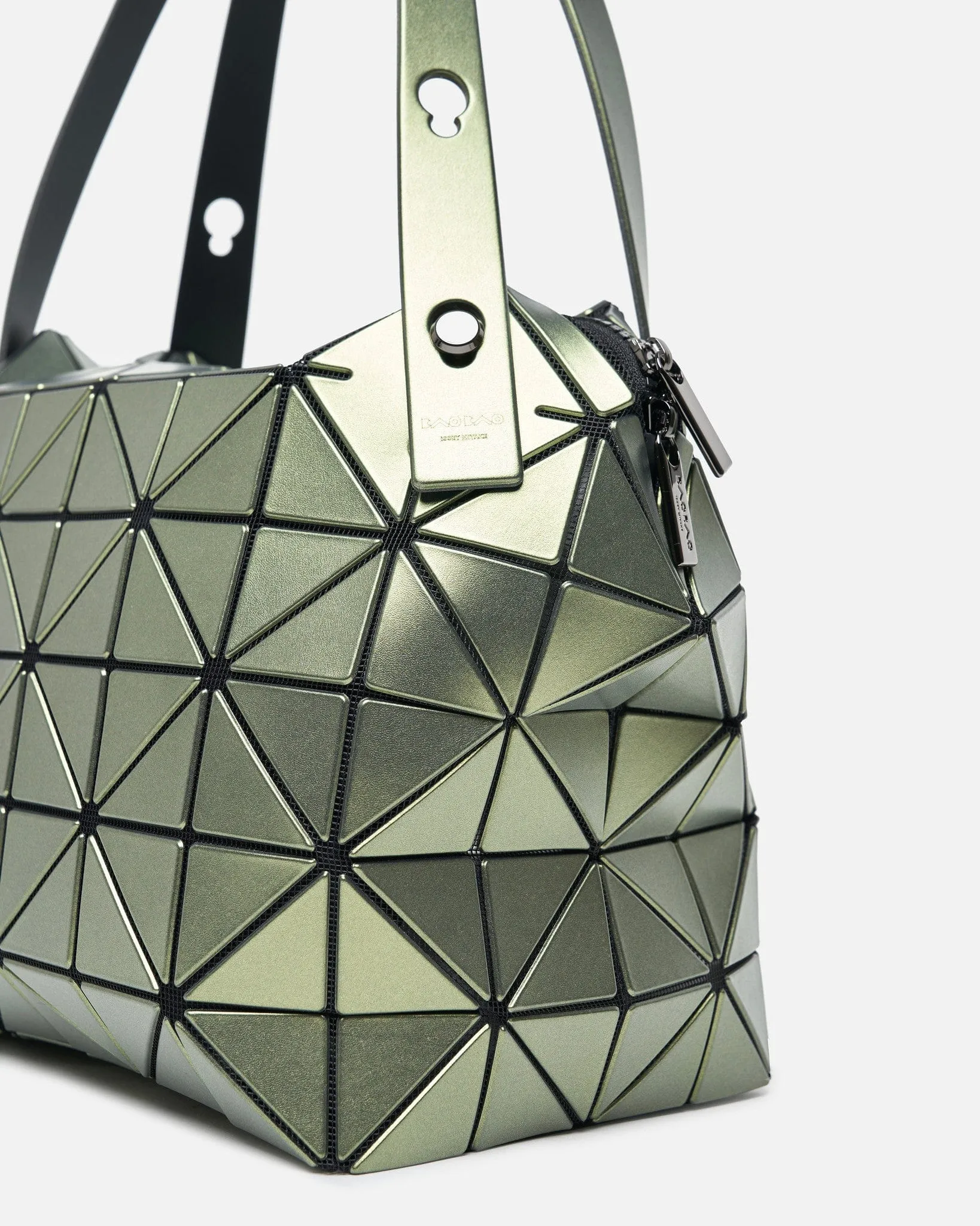 Bao Bao Issey Miyake Boston Shoulder Bag in Khaki