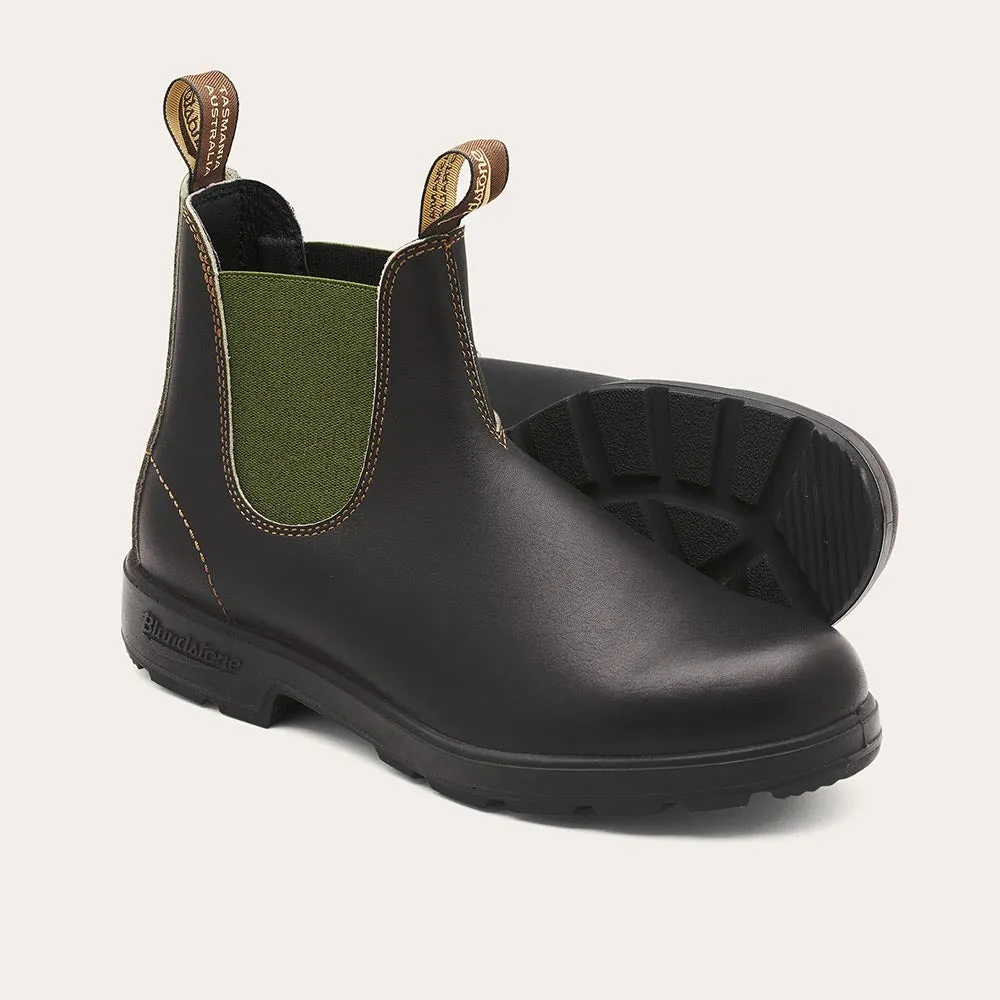 Blundstone 519 Coloured Elastic Sided Boot Brown Olive