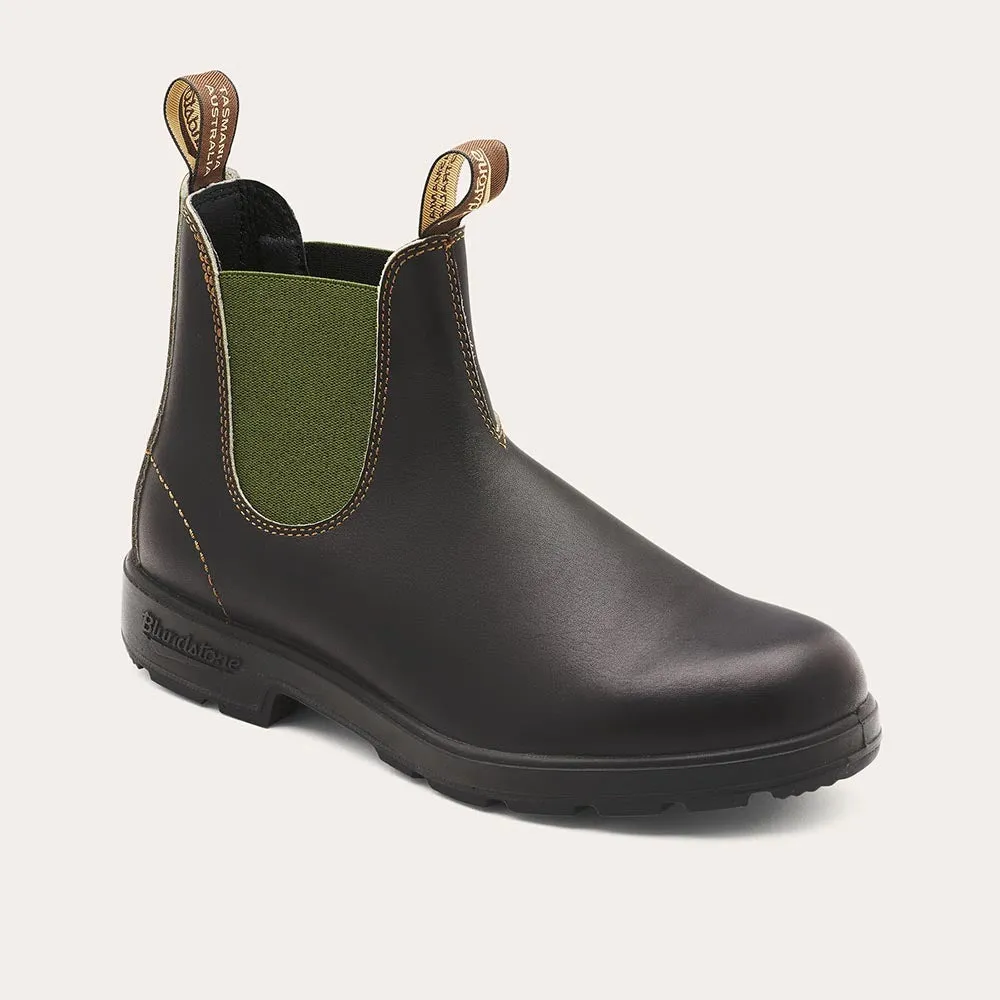 Blundstone 519 Coloured Elastic Sided Boot Brown Olive