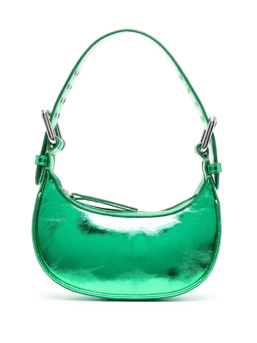 By Far    By Far Mini Soho Metallic Leather Shoulder Bag