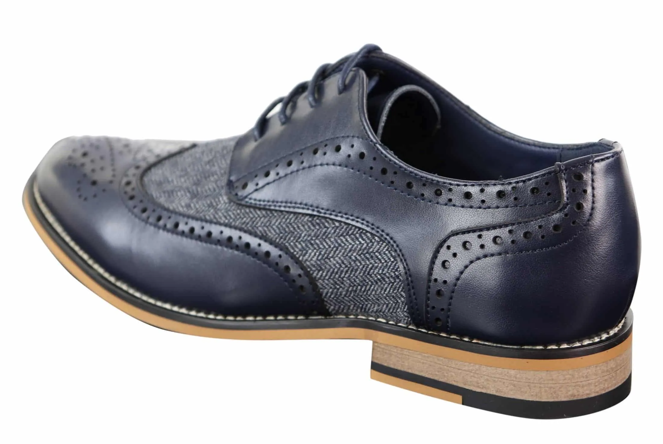 Cavani Horatio - Men's Tweed & Leather Oxford Shoes