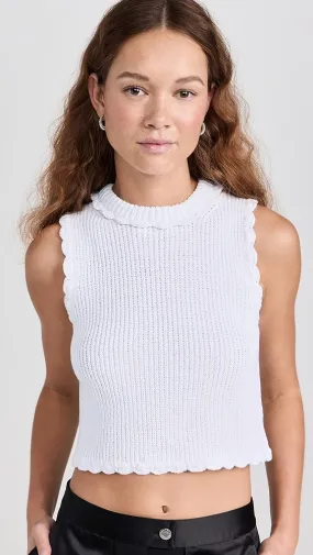 Cecilie Bahnsen   Vimona Vest Faustine Crochet White 