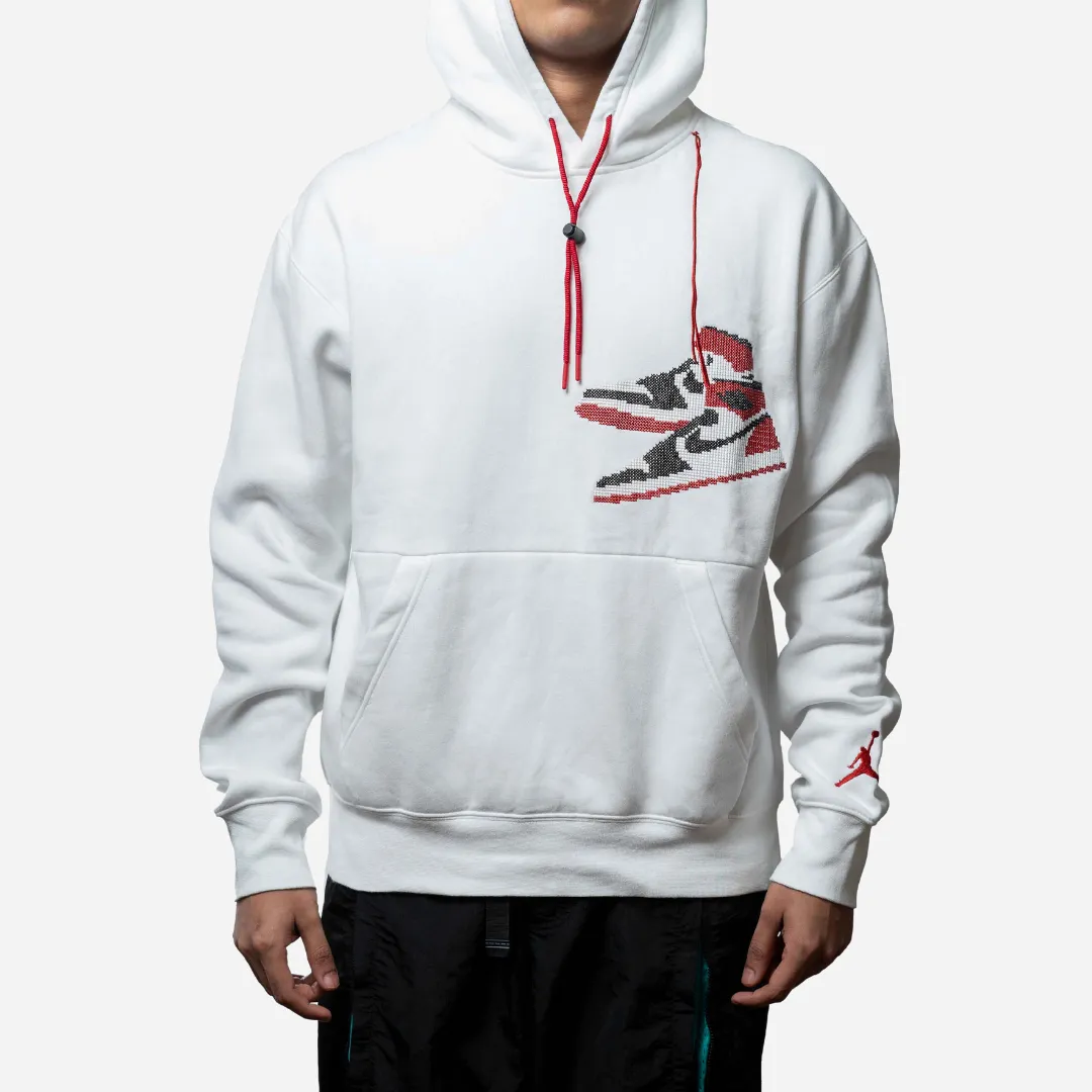 CERTIFIED THRIFT  JORDAN 1 RETRO HOLIDAY HOODIE WHITE