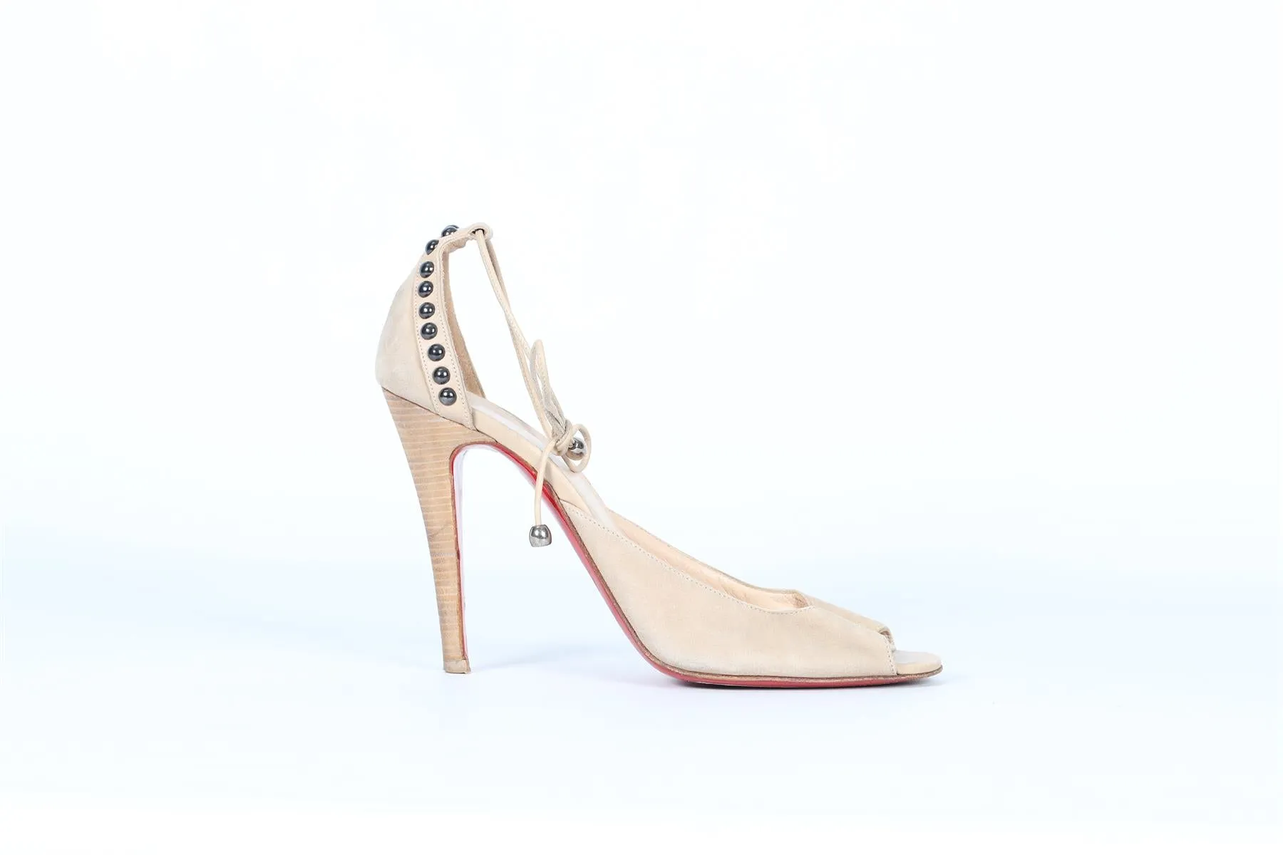 CHRISTIAN LOUBOUTIN SUEDE SANDALS EU 38.5 UK 5.5 US 8.5