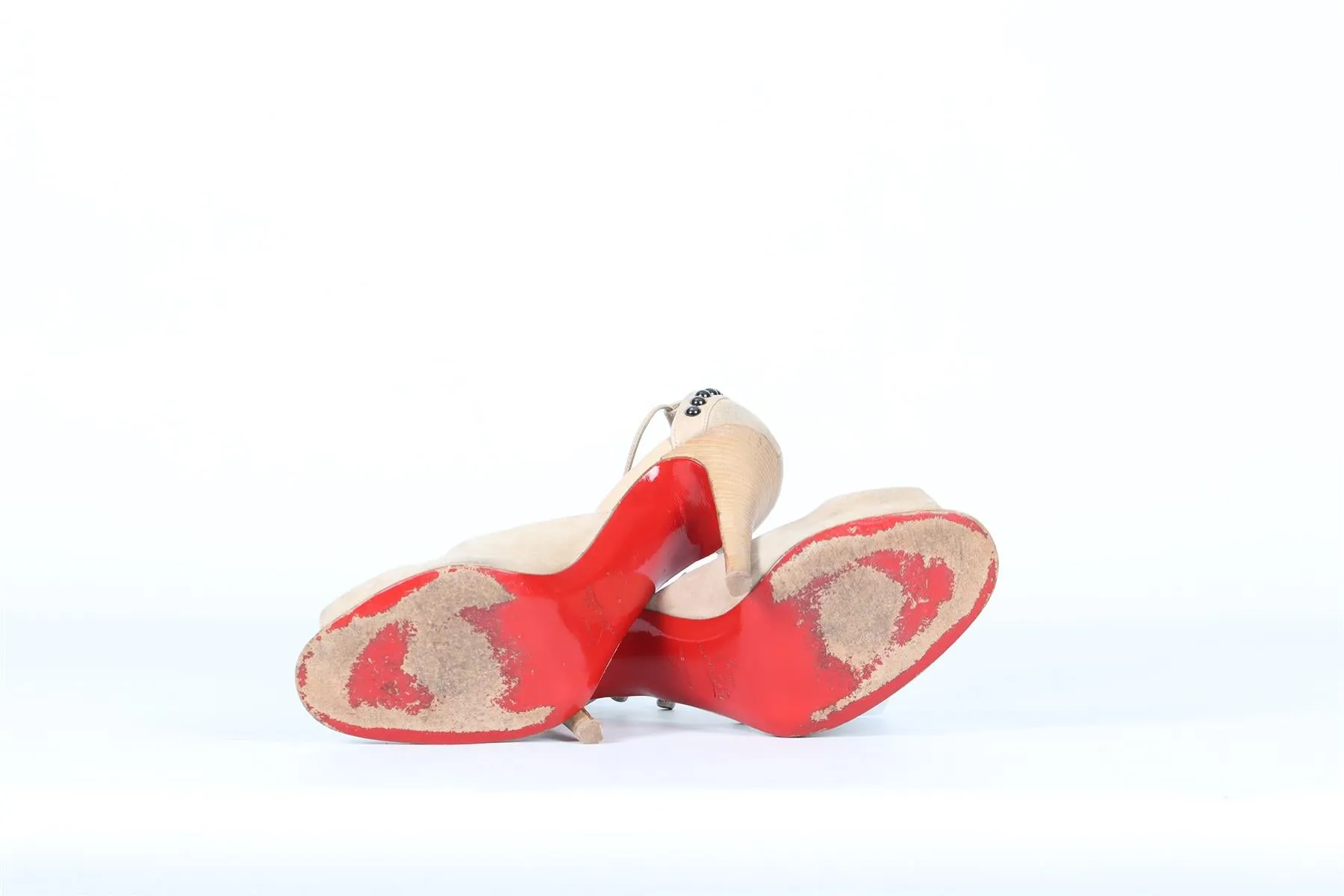 CHRISTIAN LOUBOUTIN SUEDE SANDALS EU 38.5 UK 5.5 US 8.5