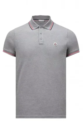 Classic Contrast Trim Polo Shirt Grey