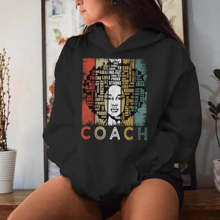 Coach Afro African American Black History Month Women Hoodie