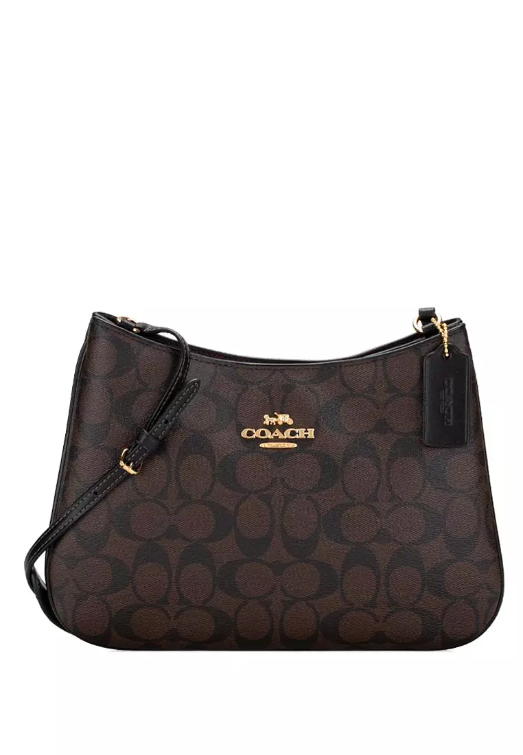 Coach Coach Penelope Shoulder Bag In Signature Canvas - Dark Brown