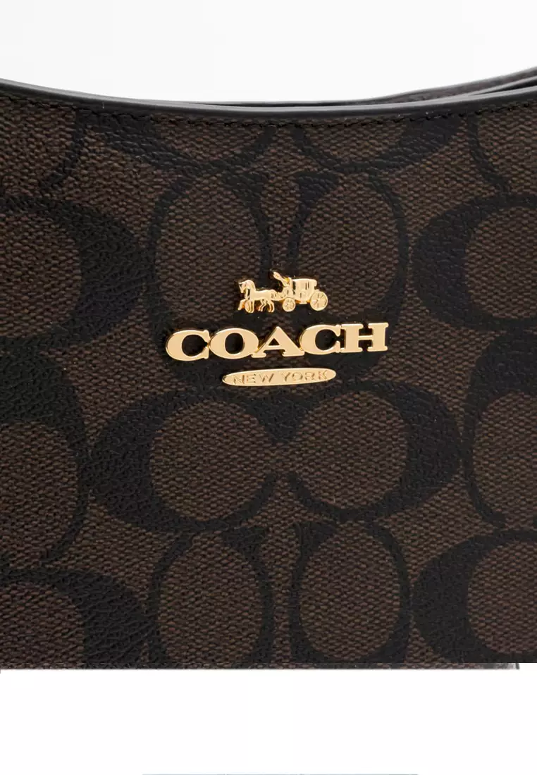 Coach Coach Penelope Shoulder Bag In Signature Canvas - Dark Brown