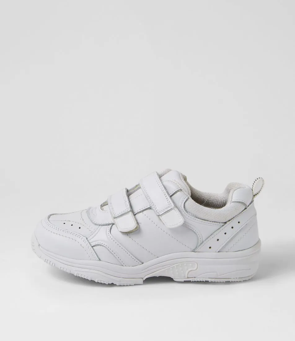 COLORADO Hype Jnr Adj E White Leather Sneakers