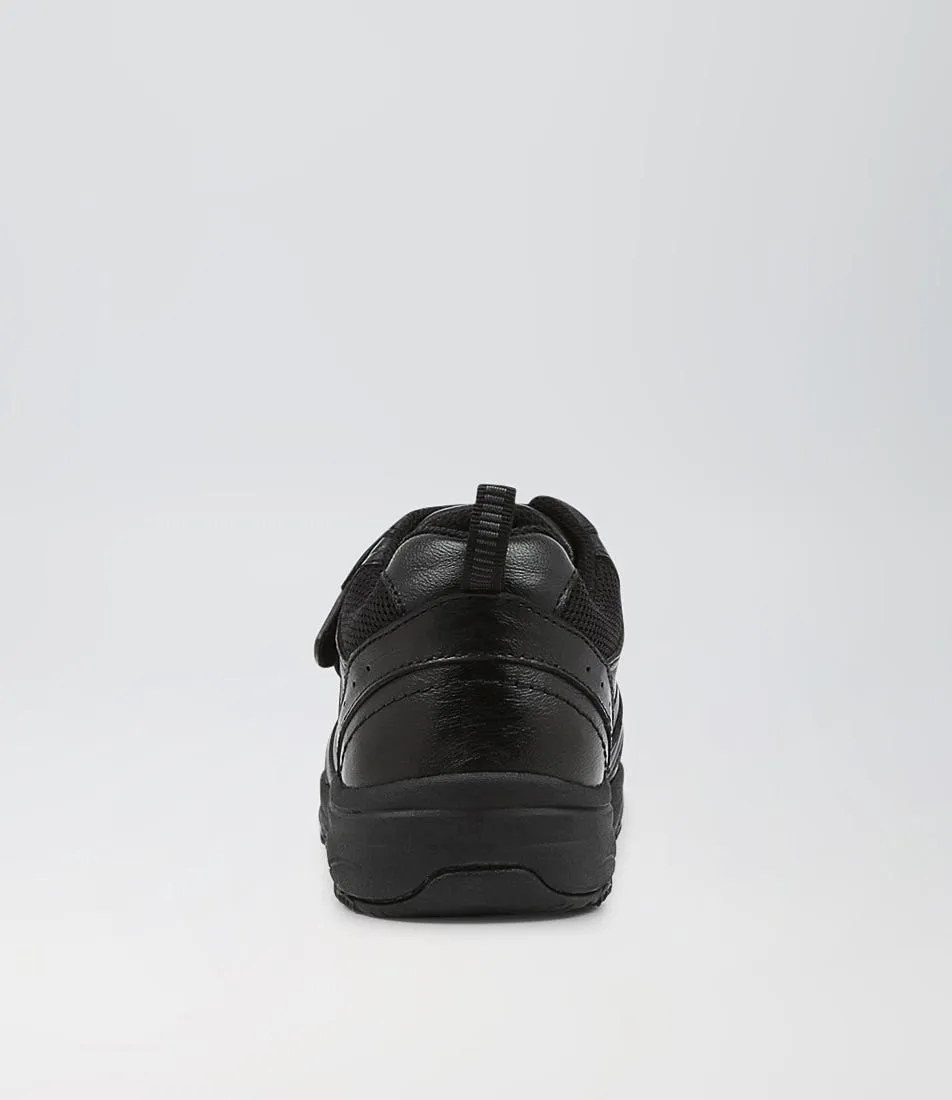 COLORADO Hype Jnr E Adj Black Leather Sneakers