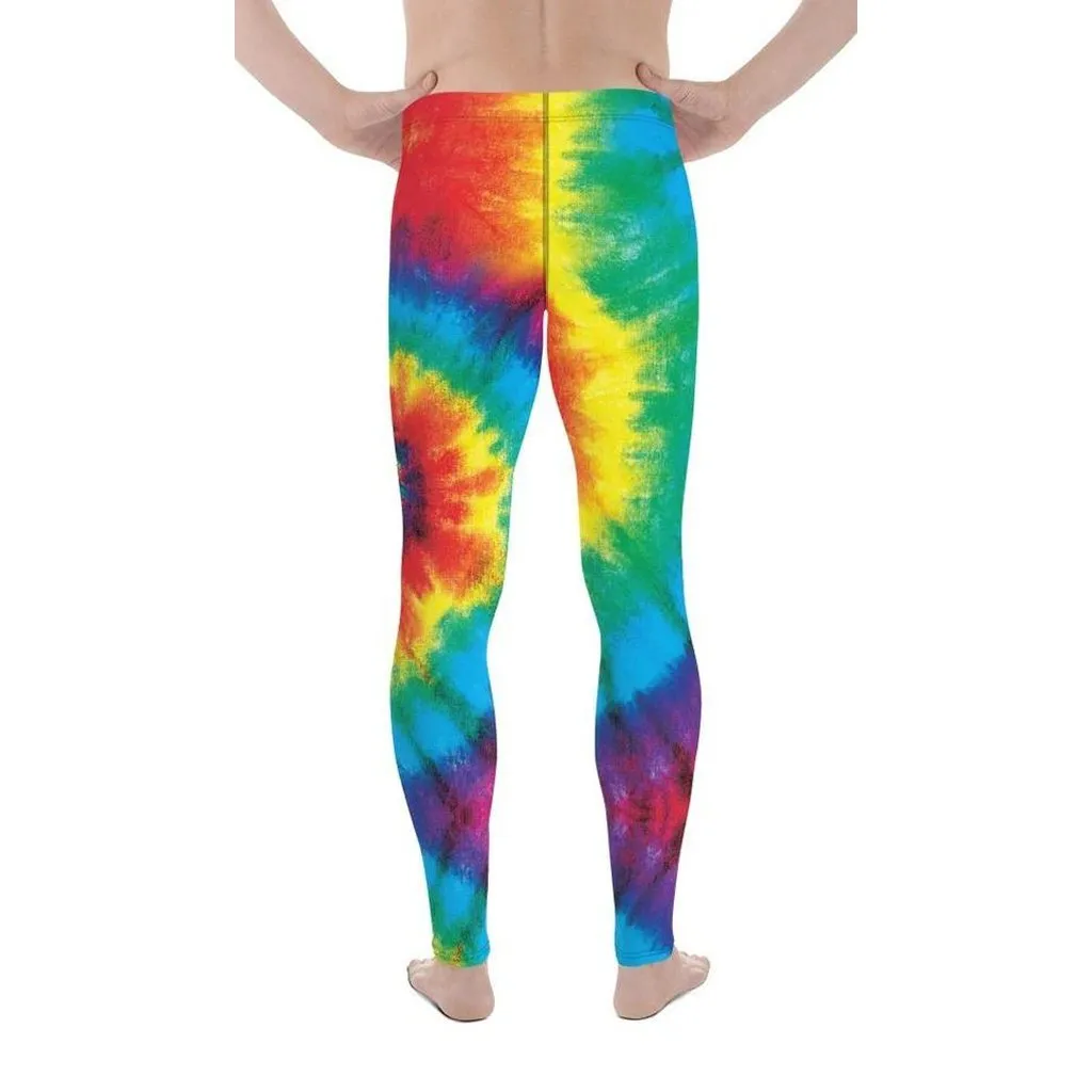 Colorful Supernova Tie Dye Men's Leggings