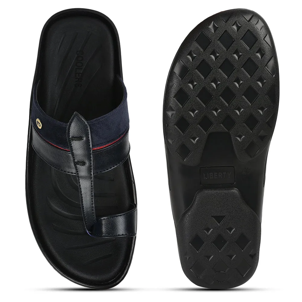 Coolers Casual Navy Blue Toe Ring Slipper For Men OLP-6 By Liberty