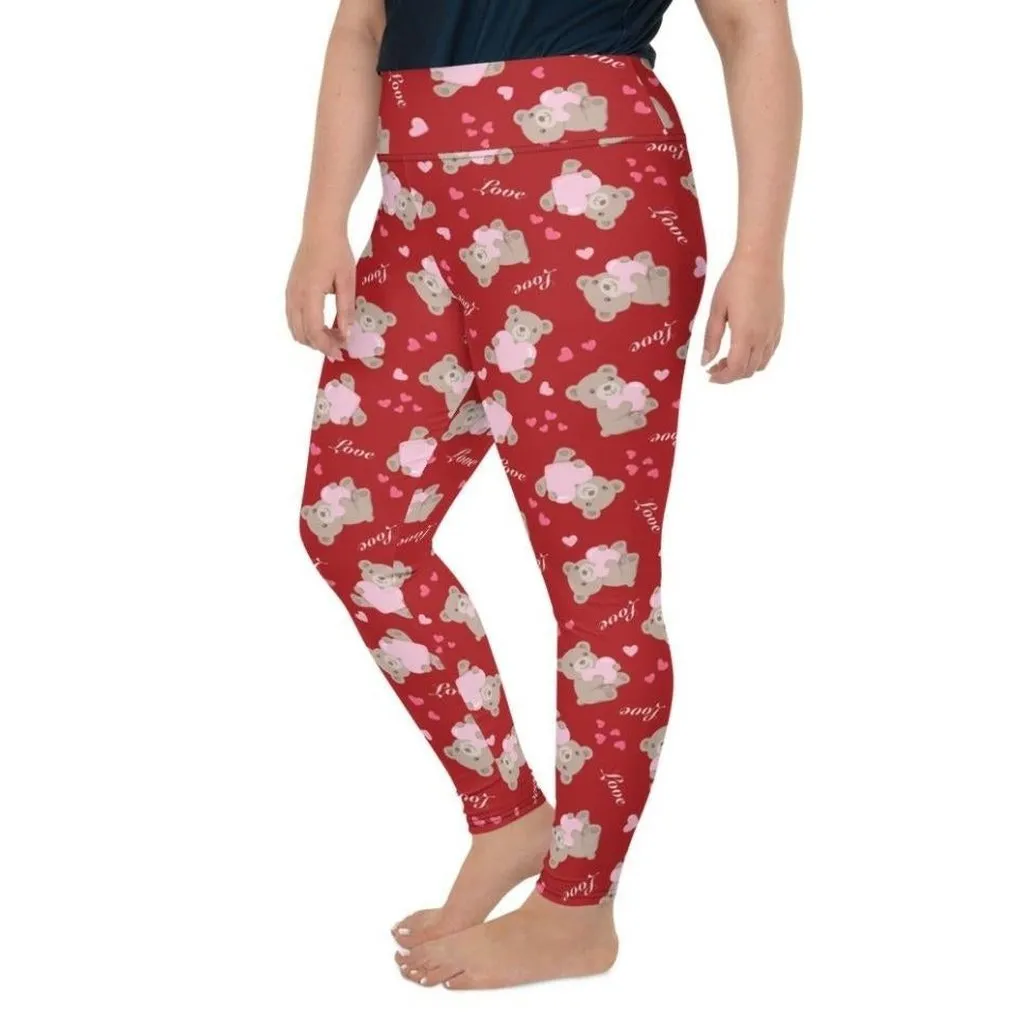 Cute Teddy Bear Plus Size Leggings