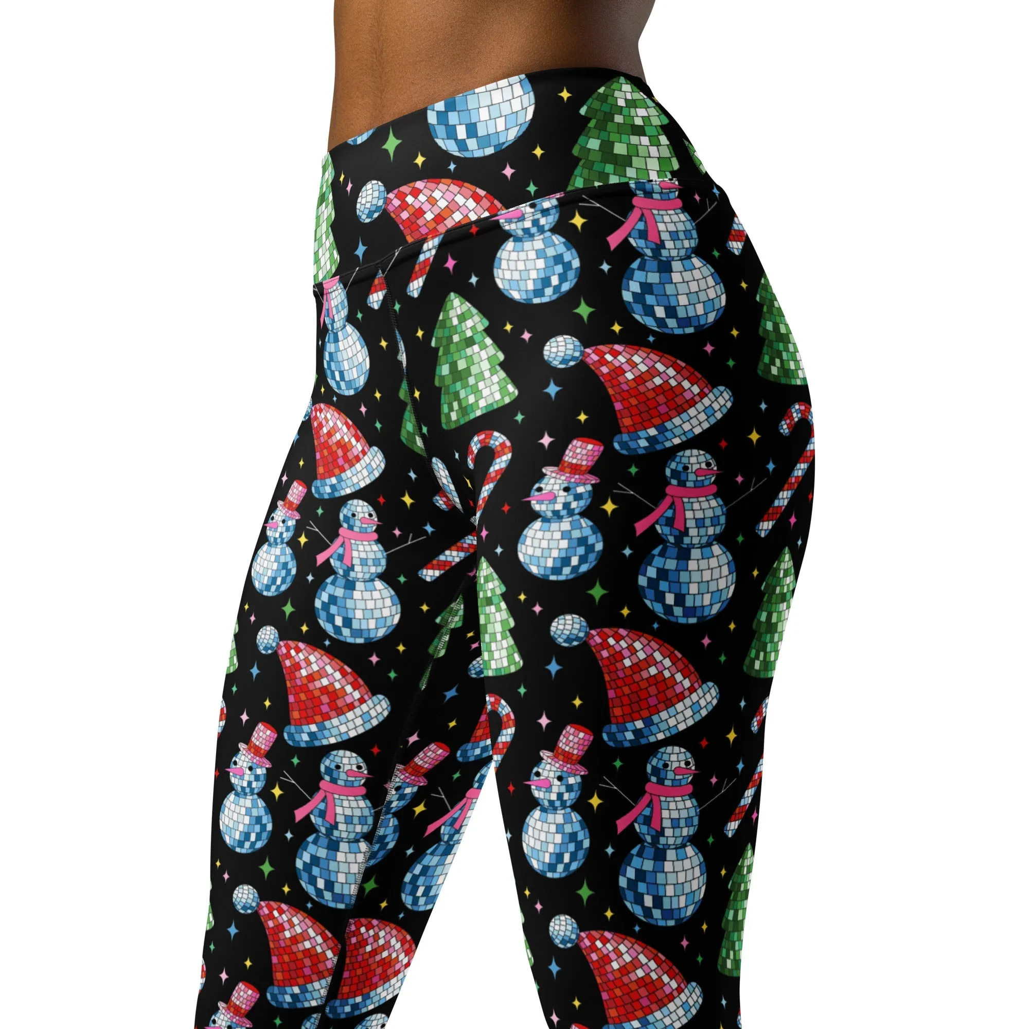 Disco Christmas Yoga Leggings