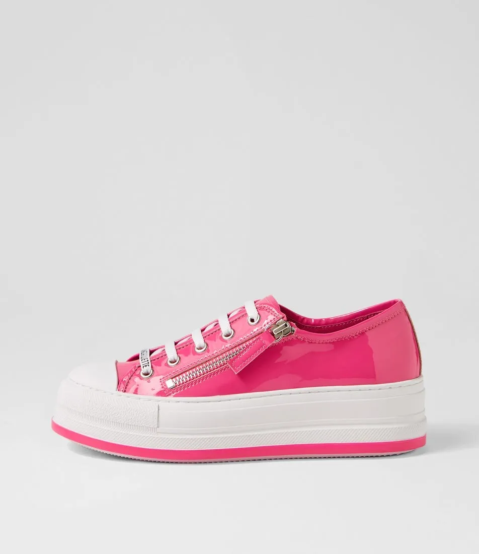 DJANGO & JULIETTE Giza Candy Pink White Patent Leather Sneakers