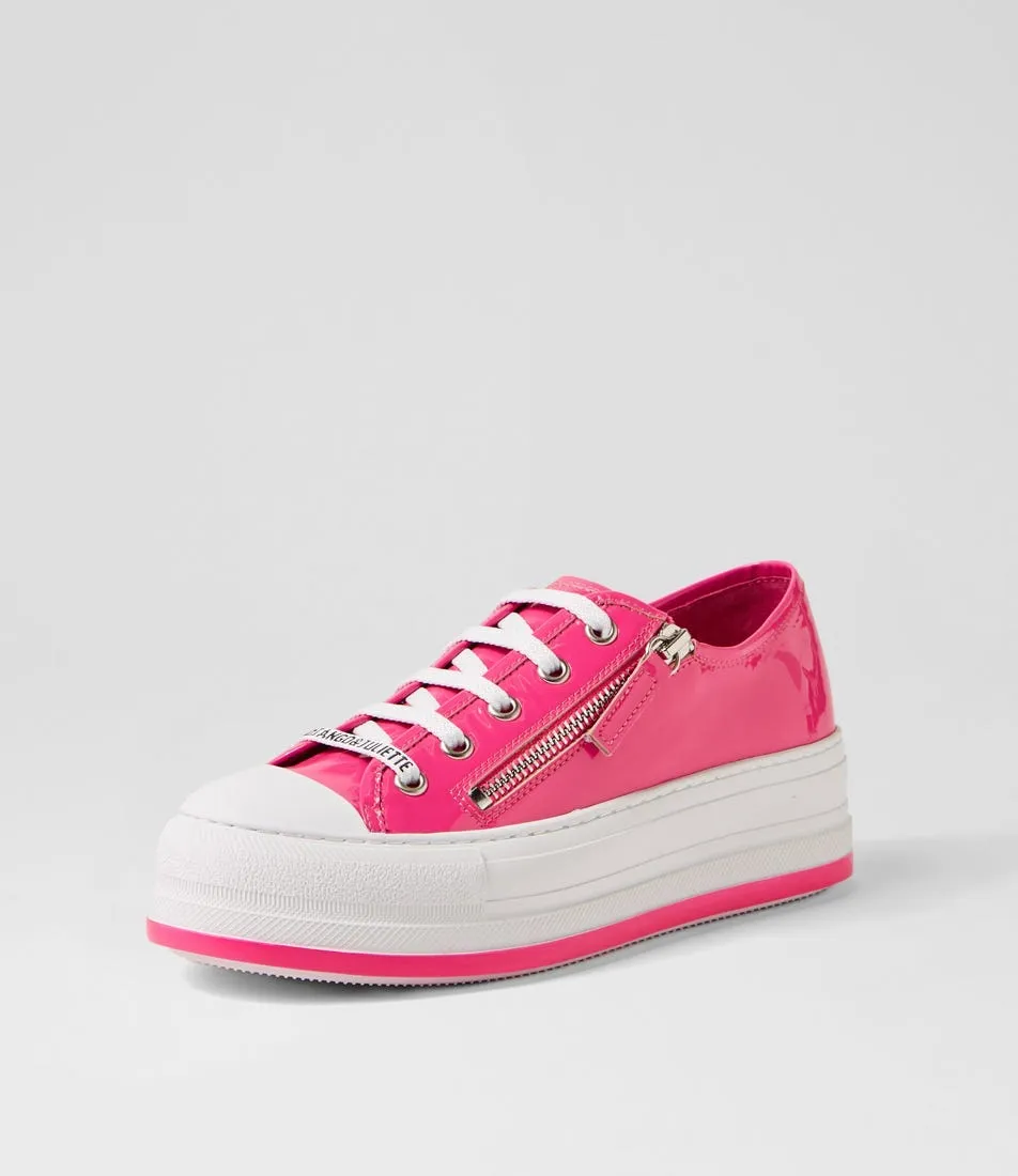 DJANGO & JULIETTE Giza Candy Pink White Patent Leather Sneakers