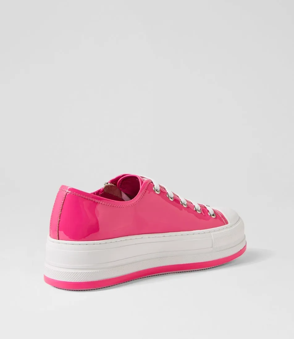 DJANGO & JULIETTE Giza Candy Pink White Patent Leather Sneakers