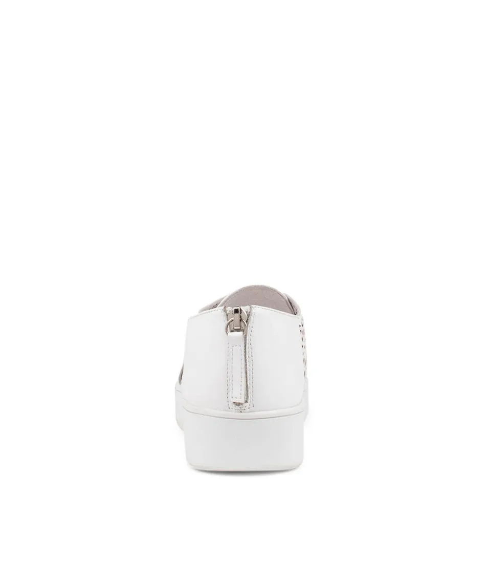 DJANGO & JULIETTE Laddes White Leather Sneakers Ws