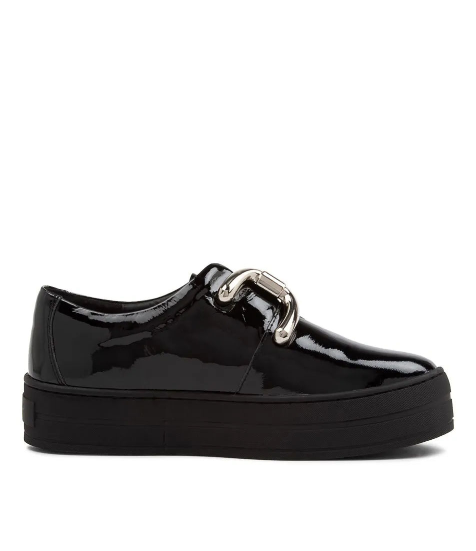 DJANGO & JULIETTE Shelina Black Patent Leather Sneakers Bs