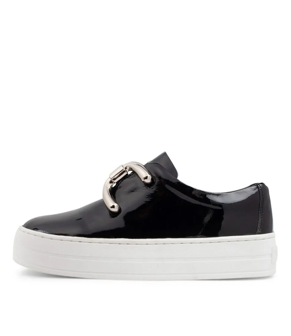 DJANGO & JULIETTE Shelina Black Patent Leather Sneakers Ws