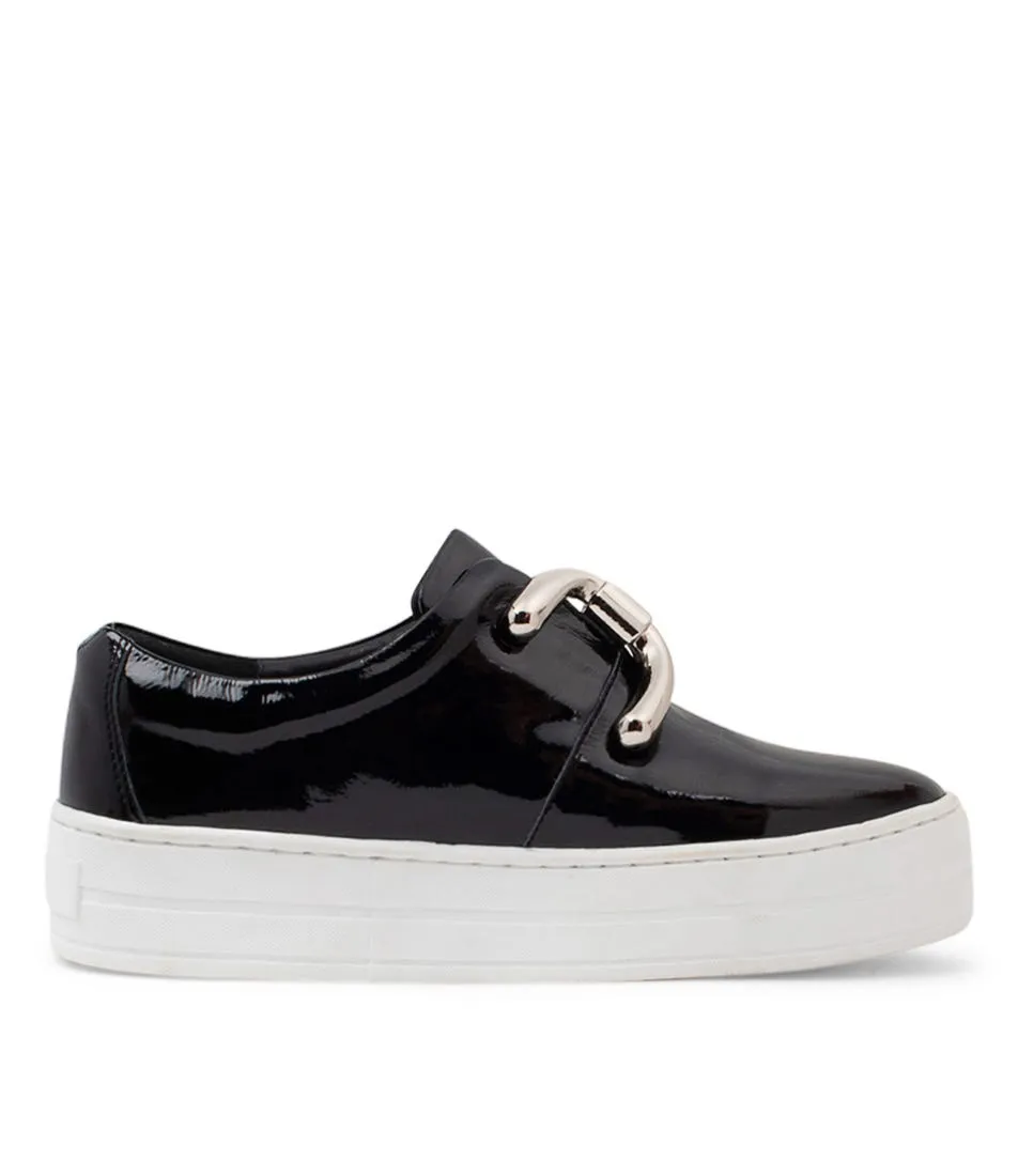 DJANGO & JULIETTE Shelina Black Patent Leather Sneakers Ws