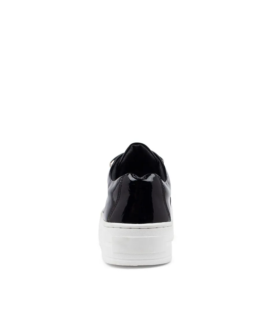 DJANGO & JULIETTE Shelina Black Patent Leather Sneakers Ws