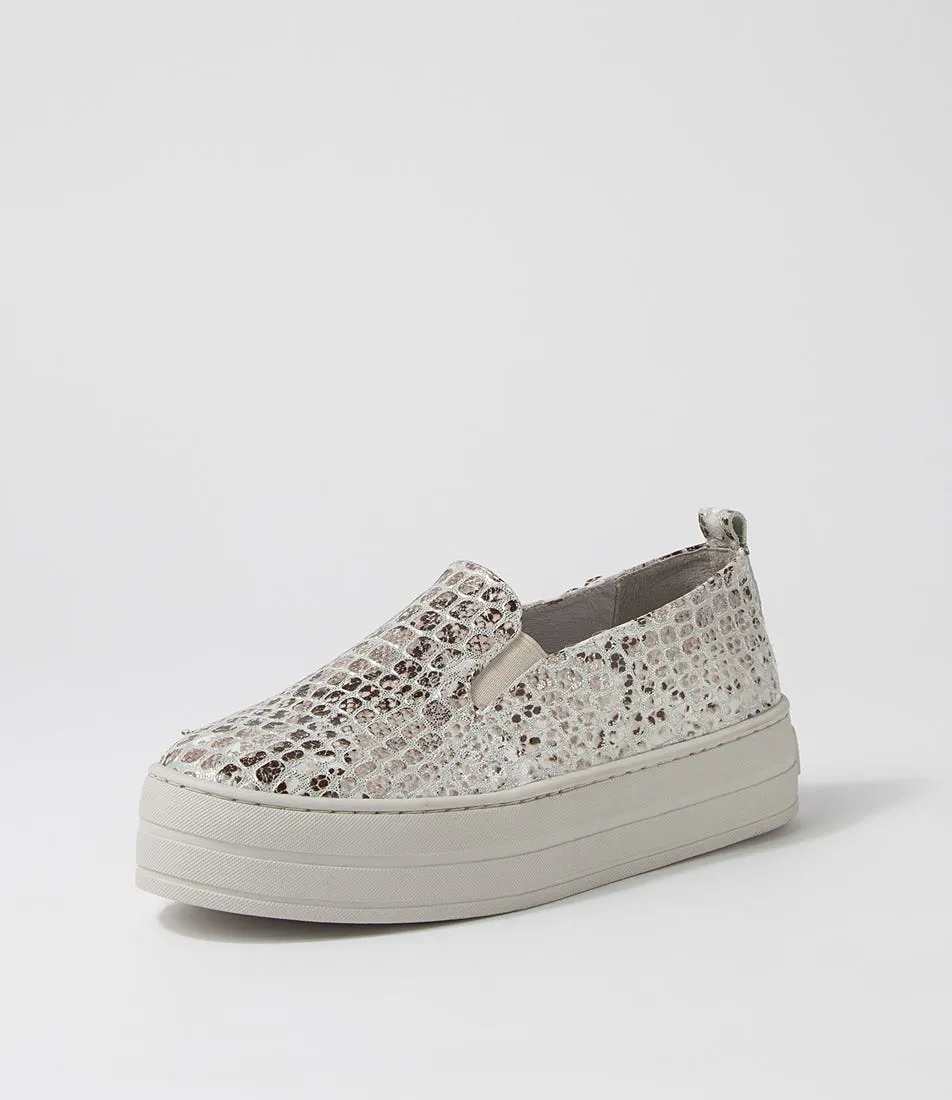 DJANGO & JULIETTE Sina Misty Multi Croc Leather Sneakers