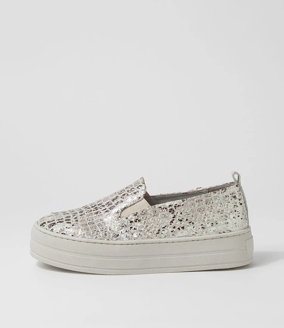 DJANGO & JULIETTE Sina Misty Multi Croc Leather Sneakers