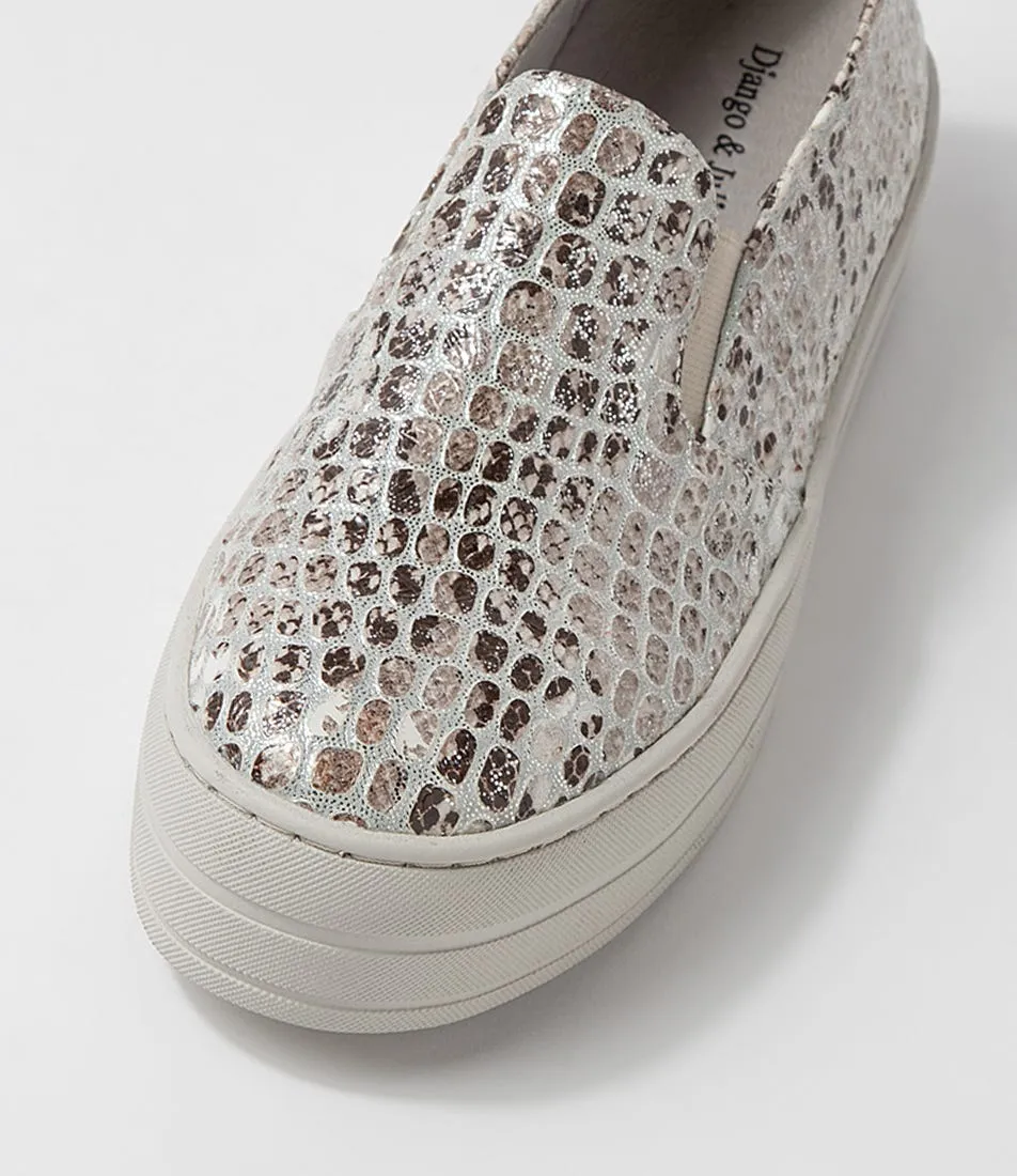 DJANGO & JULIETTE Sina Misty Multi Croc Leather Sneakers