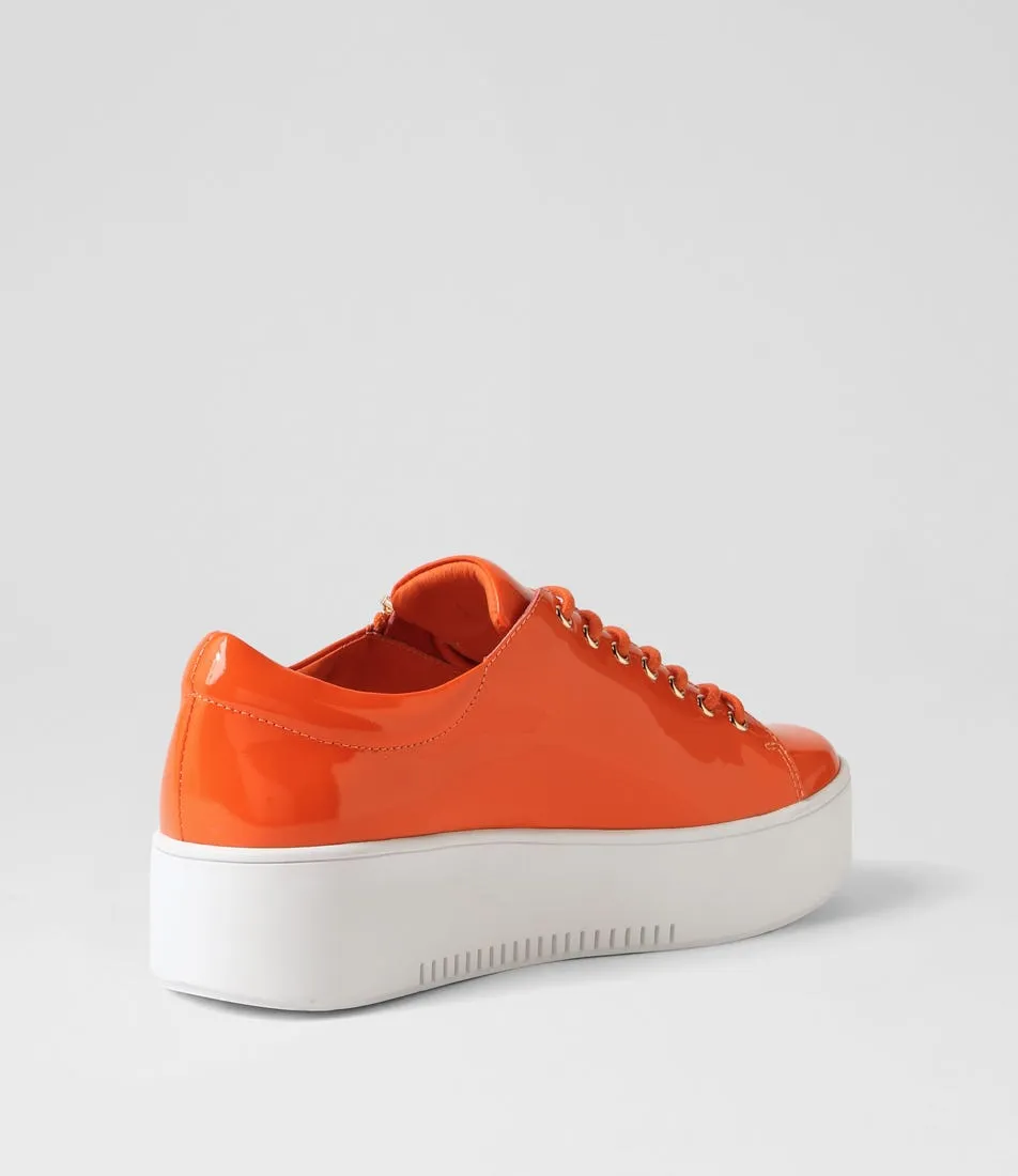 DJANGO & JULIETTE Wolfie Orange White Patent Leather Sneakers