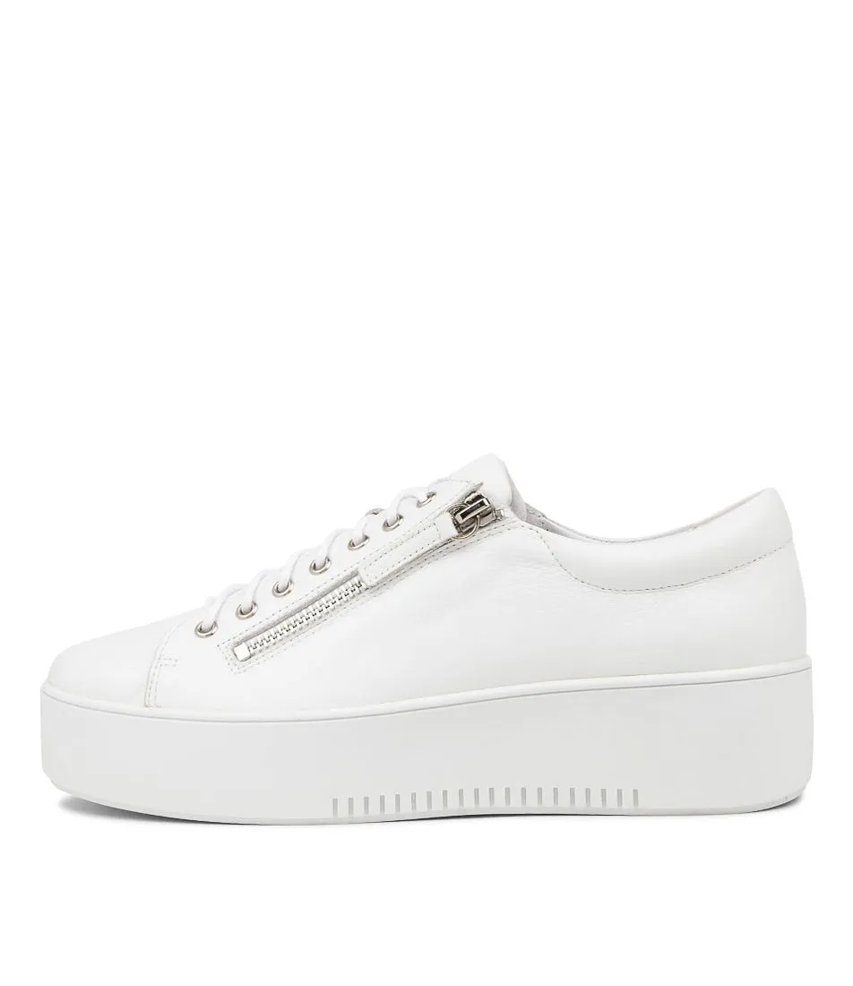 DJANGO & JULIETTE Wolfie White Leather Sneakers Ws