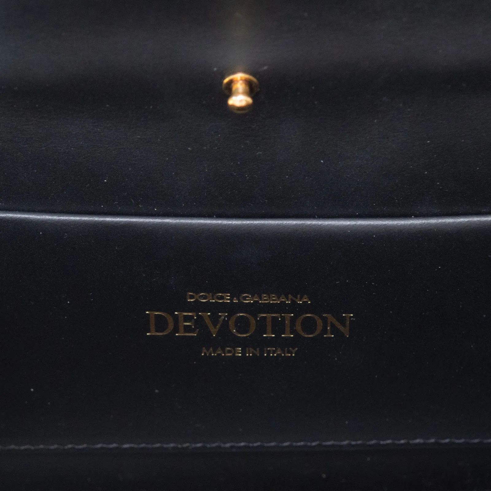 Dolce and Gabbana Devotion Black Leather Bag