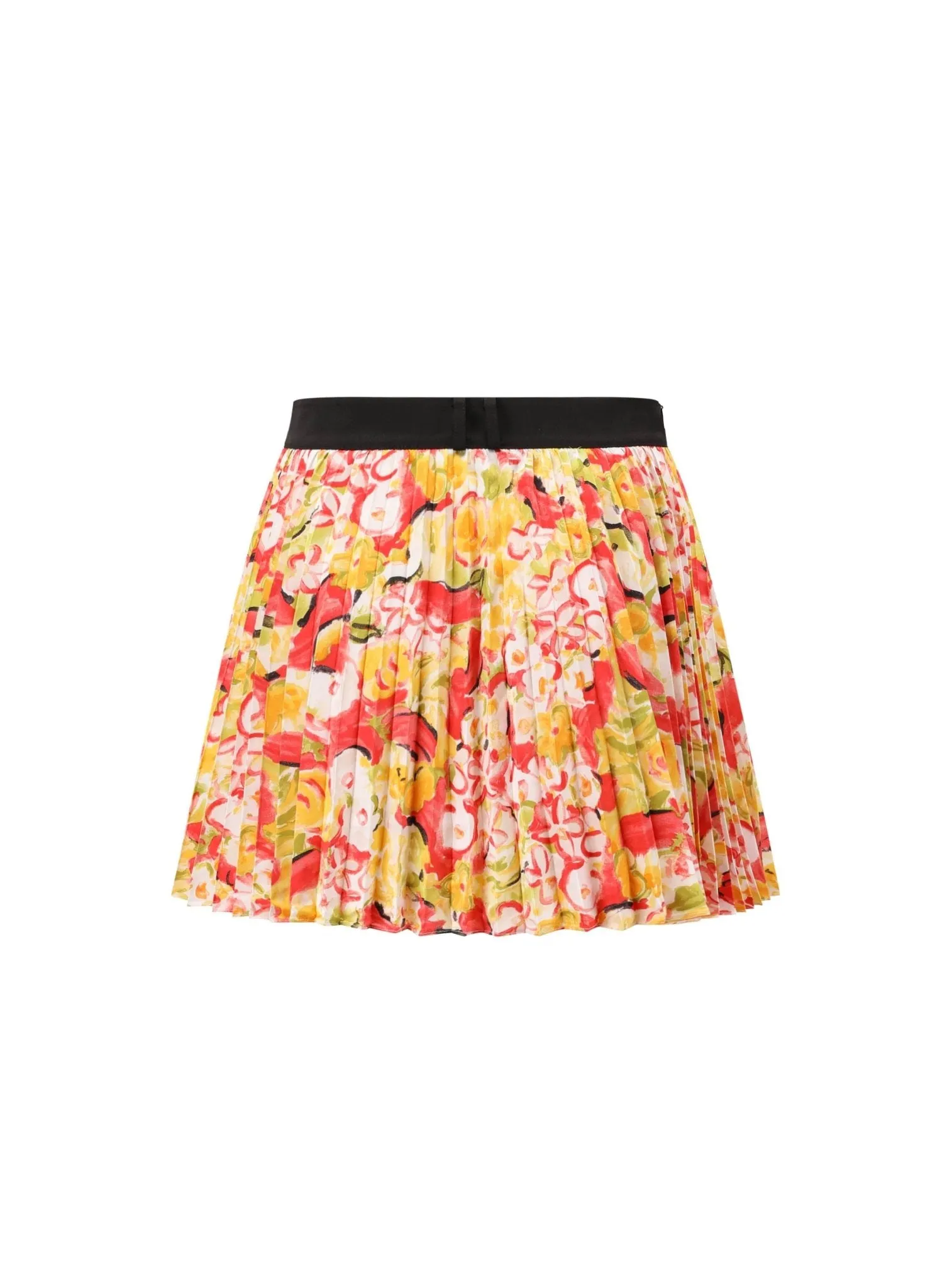 Dopamine Contrast Pleated Skirt-