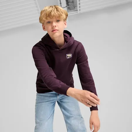 DOWNTOWN Graphic Hoodie - Boys 8-16 years | Midnight Plum | PUMA Winter Layers | PUMA 