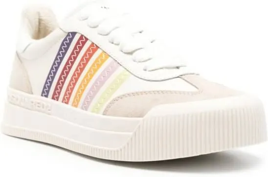 DSQUARED2 New Jersey leather sneakers Neutrals