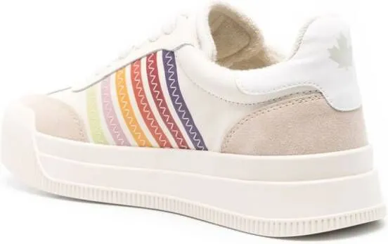 DSQUARED2 New Jersey leather sneakers Neutrals