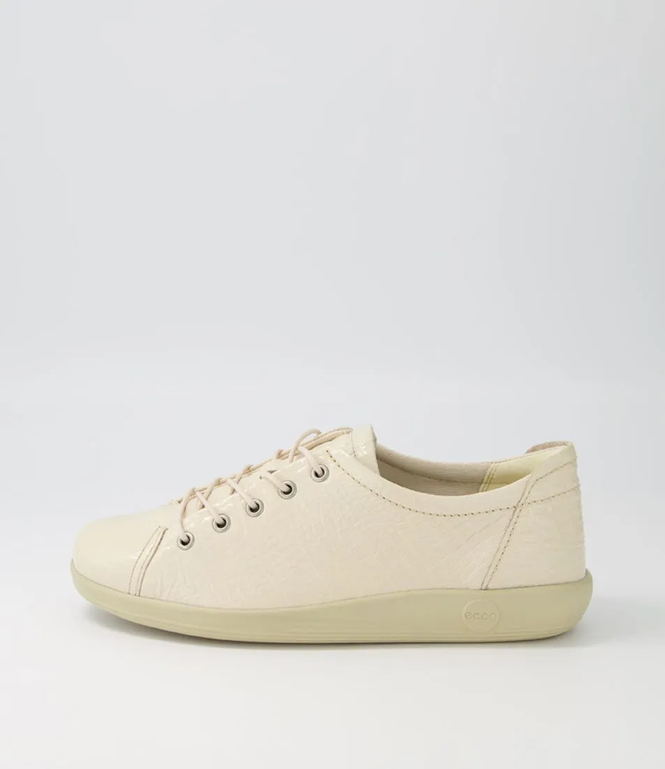 ECCO Soft 2.0 W Limestone Leather Sneakers