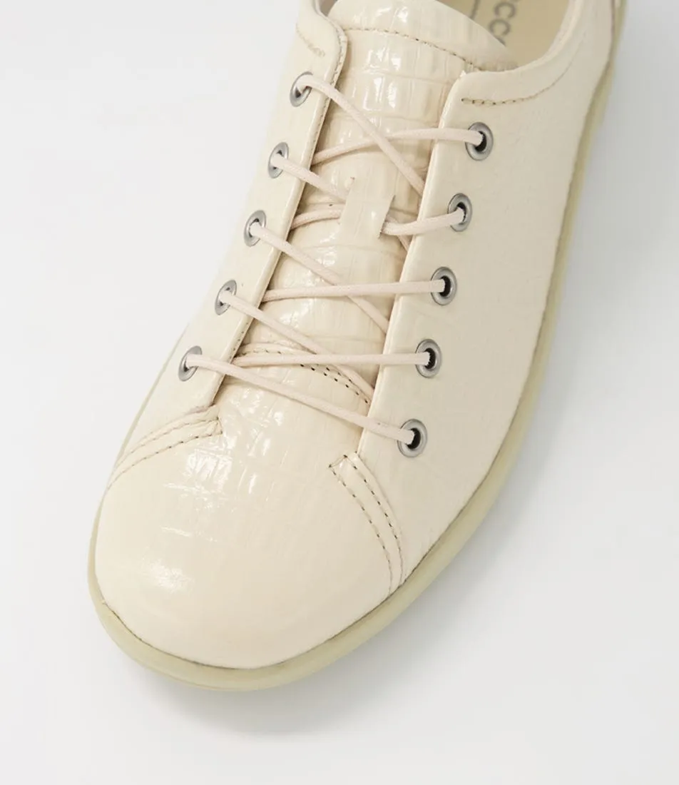 ECCO Soft 2.0 W Limestone Leather Sneakers