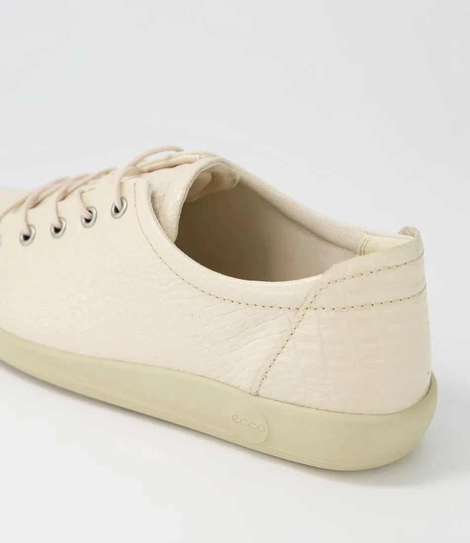 ECCO Soft 2.0 W Limestone Leather Sneakers